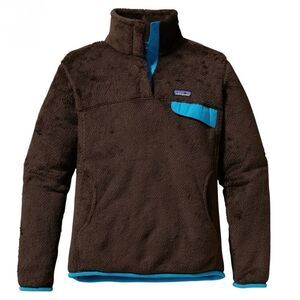 PATAGONIA Re-Tool Snap-T Pullover Brown Blue Women’s Size Small